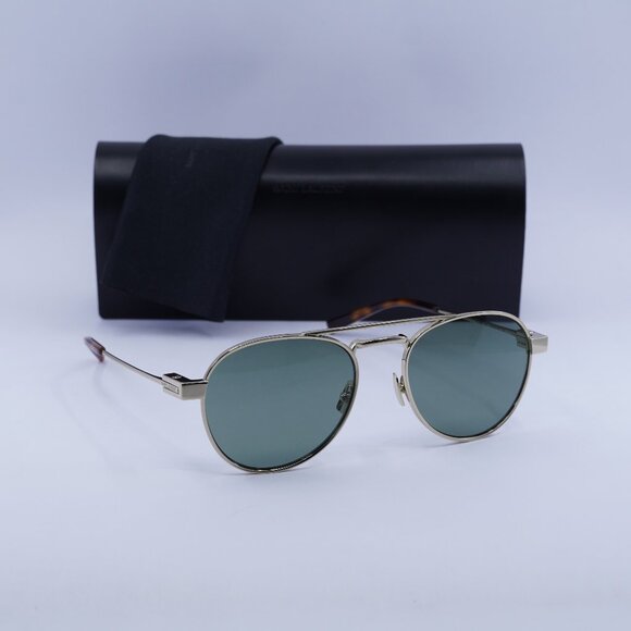 Saint Laurent SL708 003 Aviator Sunglasses - Gold/Green - Picture 8 of 11